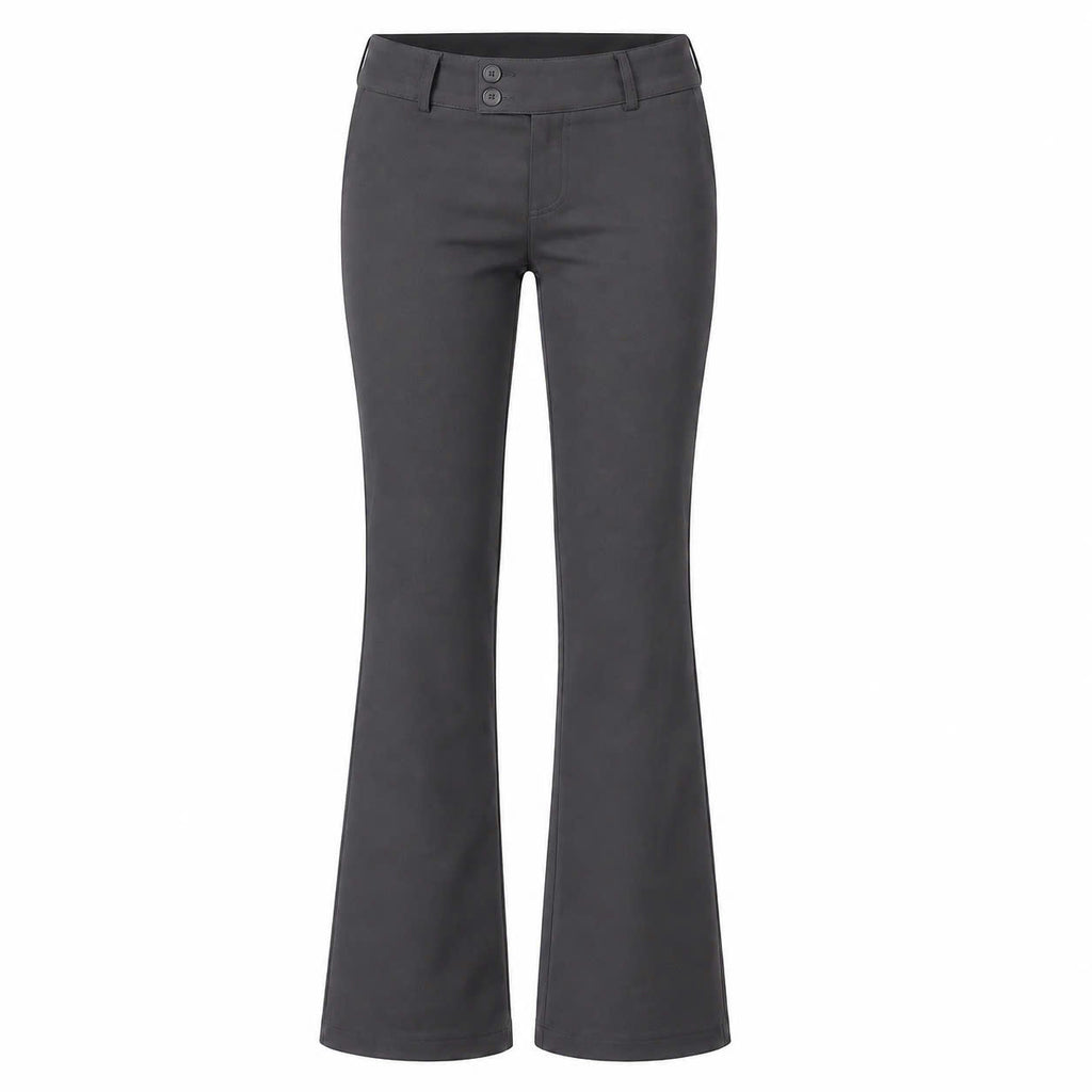 【TEENDRE MINA PANTS】低腰喇叭西裝褲｜斜釦設計 修身顯腿長