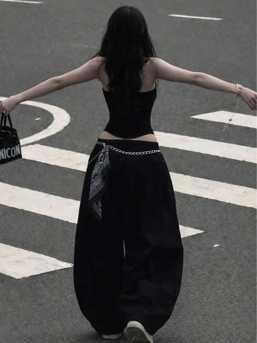 【TEENDRE CURVE PANTS】弧形寬褲｜高腰顯瘦 舒適百搭 工裝休閒風