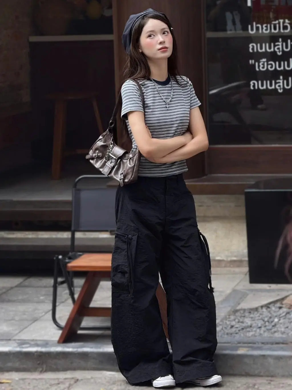 TENDRE 2026時尚口袋卡其風寬褲｜寬鬆版型｜Unisex街頭風百搭款