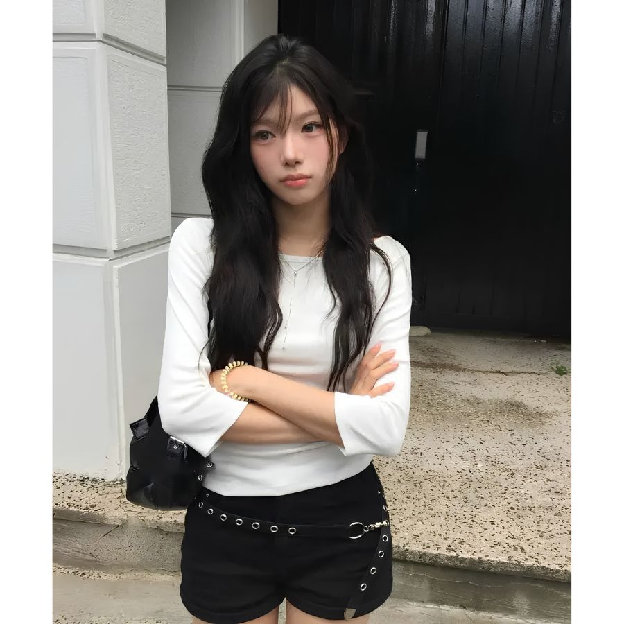 【TEENDRE BOAT NECK TOP】女款船領中袖上衣｜A字傘擺版型 修身顯瘦 休閒百搭