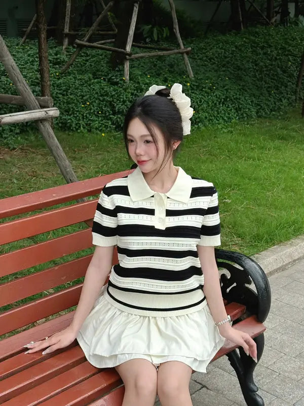 （開賣優惠）2026夏季系列女款短袖針織上衣，兩色基本款，百搭設計，適合多種場合穿搭M13-TENDRE。