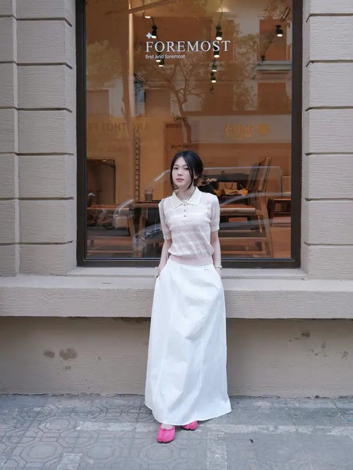 （開版優惠）2026夏季系列針織上衣，雙色設計搭配金色菱形扣，條紋風格，適合上班與日常穿搭M09-TENDRE。