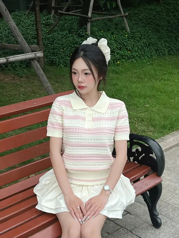 （開賣優惠）2026夏季系列女款短袖針織上衣，兩色基本款，百搭設計，適合多種場合穿搭M13-TENDRE。