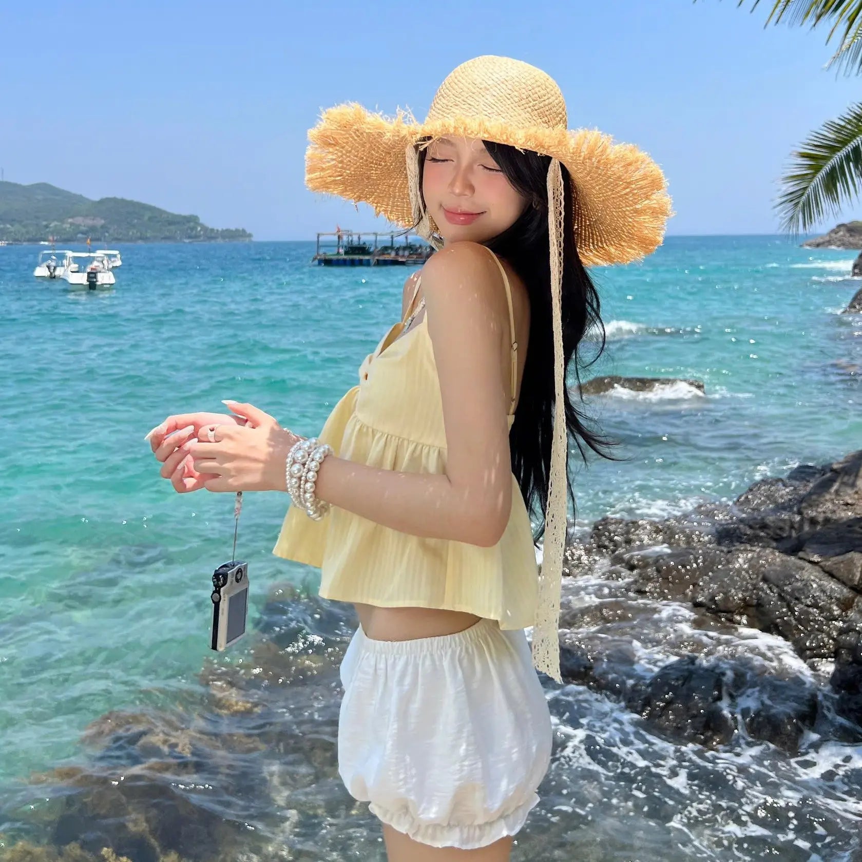 【TEENDRE SUNNY TOP】條紋棉質娃娃背心｜甜美顯瘦 夏日少女風