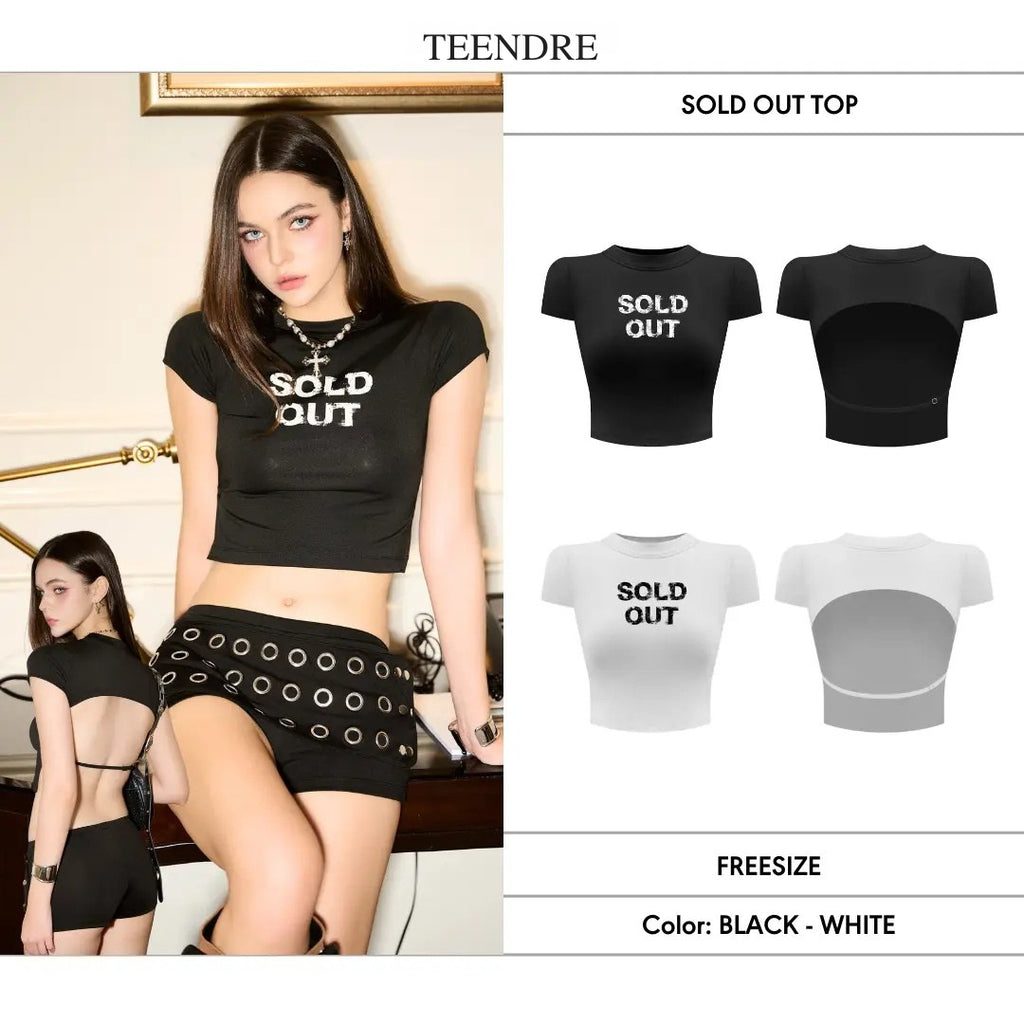 【TEENDRE SOLD OUT TOP】露背修身短版上衣｜顯瘦百搭 辣妹必備