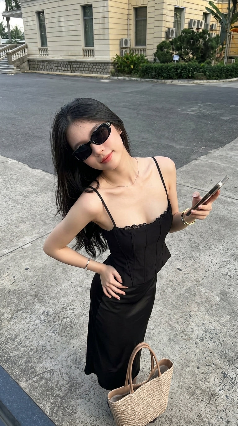 女款細肩帶 LINEN 背心｜甜辣千金風 修身顯瘦 夏季百搭穿搭