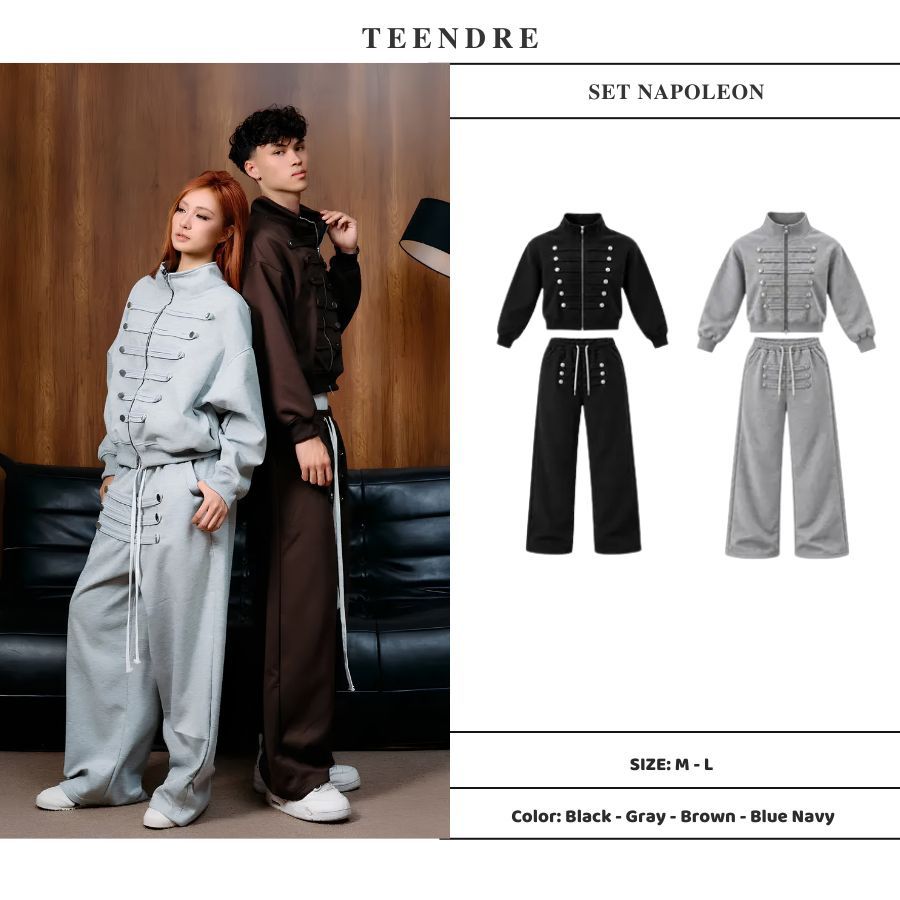 【TEENDRE NAPOLEON SET】360G雙面衛衣布套裝｜秋冬款 男女同款 UNISEX｜厚實舒適 百搭休閒