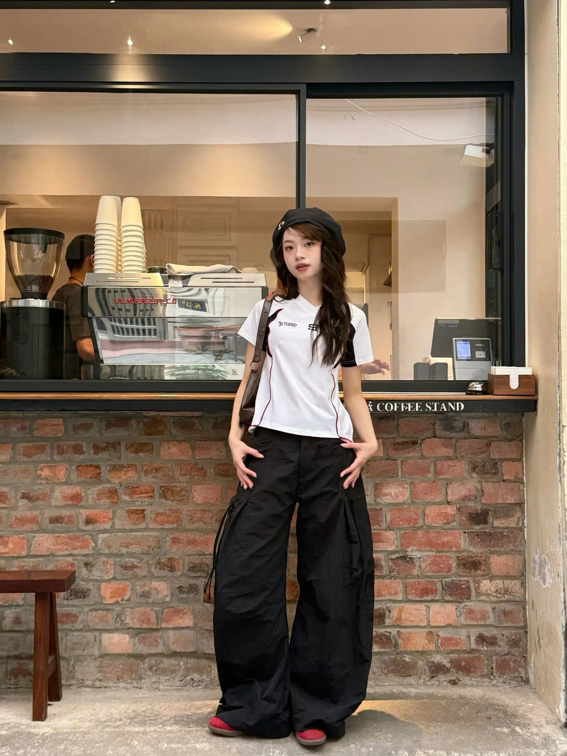 TENDRE 2026時尚口袋卡其風寬褲｜寬鬆版型｜Unisex街頭風百搭款