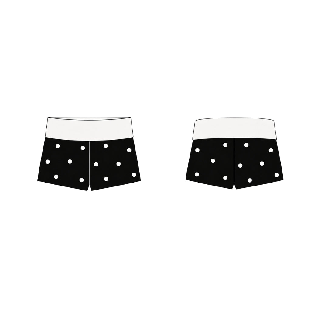 【可分開購買】BEWISH v2 波點吊帶上衣＋低腰折腰短褲｜蕾絲拼接 修身顯身材 TEENDRE  Hoặc gọn hơn: